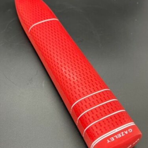 2 Thumb Golf Putter Grip Standard Size Gazeley Red 1.65" Wide Grip - Picture 5 of 5